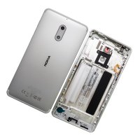 Nokia 6 Dual SIM - Cache Batterie - Argente