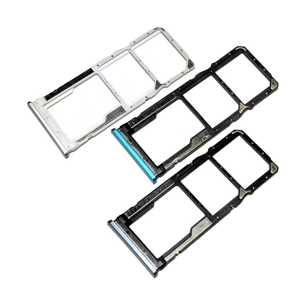 Tiroir (cradle) Pour Carte SIM Double - Compatible Xiaomi Redmi Note 9T Et Autres, Noir, Neuf