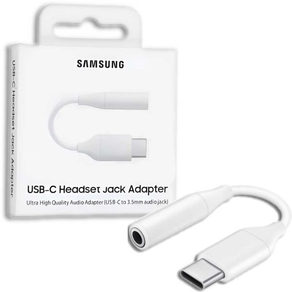 Samsung USB-C to 3,5mm Headphone Jack Adapter, EE-UC10JUWEGUS, 7cm, White